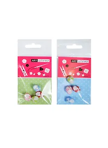 Пуговицы Кепка (ассорти) (15мм) (4шт) (заготовки для декорирования) (упаковка)