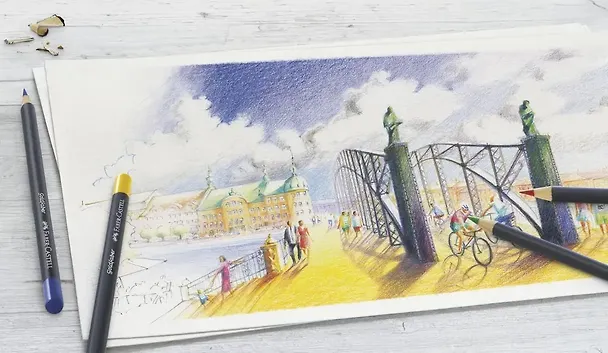 Карандаши цветные 24цв Goldfaber, метал.кор, Faber-Castell 245927 — 4