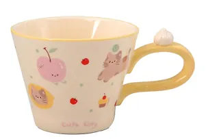 Кружка "Котик с фруктами"(керамика) (400мл) (12-34466-JY7027) 3144704