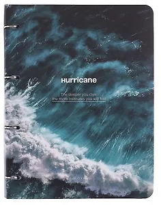 Тетрадь А4 120л кл. "Ocean", ураган, на кольцах, мел.картон, ламинация