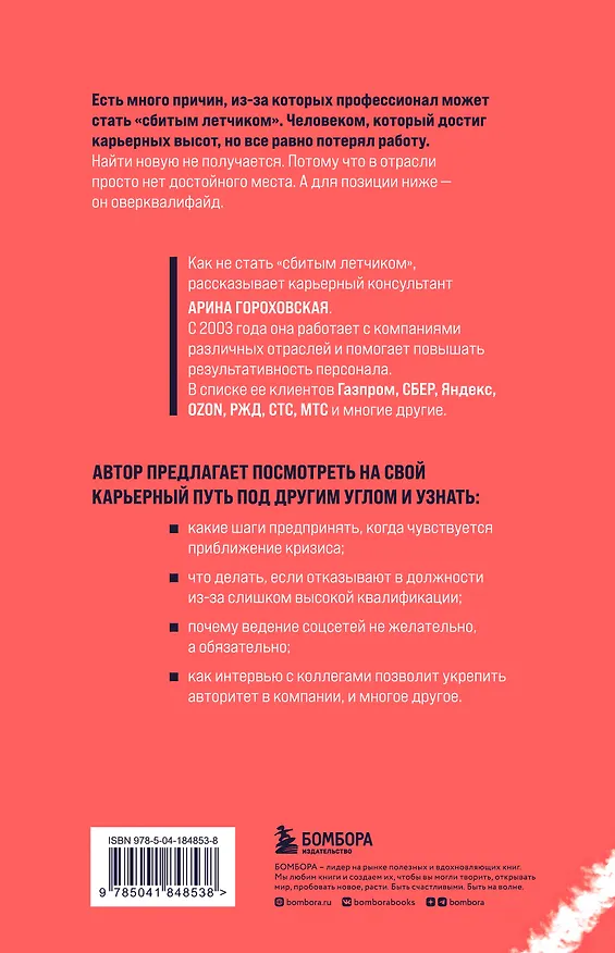 Книга Синдром сбитого летчика. Как не упасть с вершины карьерной лестницы (Арина Гороховская) — 2