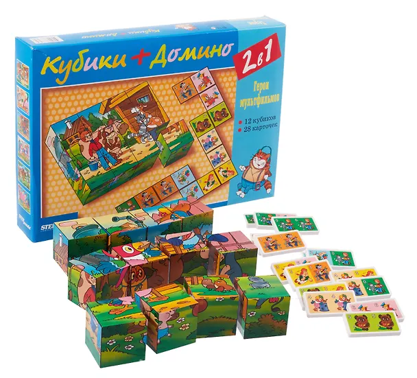 Игровой набор, Дрофа, Кубики, домино 2175453 — 2