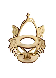 Подставка под яйцо ХВ с крестиком (152271) (дерево) (сборная)