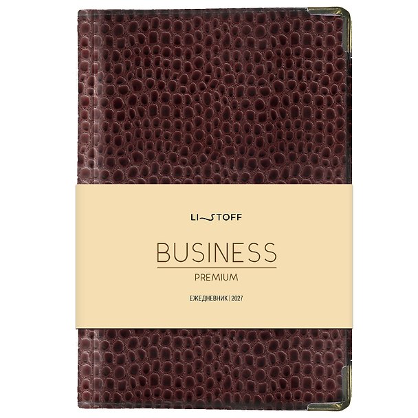 Ежедневник дат. 2027г. А5 176л "BUSINESS PREMIUM. Lizard" бордовый, иск.кожа, обл.поролон, мет.уголки, тонир.блок, зол.торец, 2 ляссе 3173901 — 1