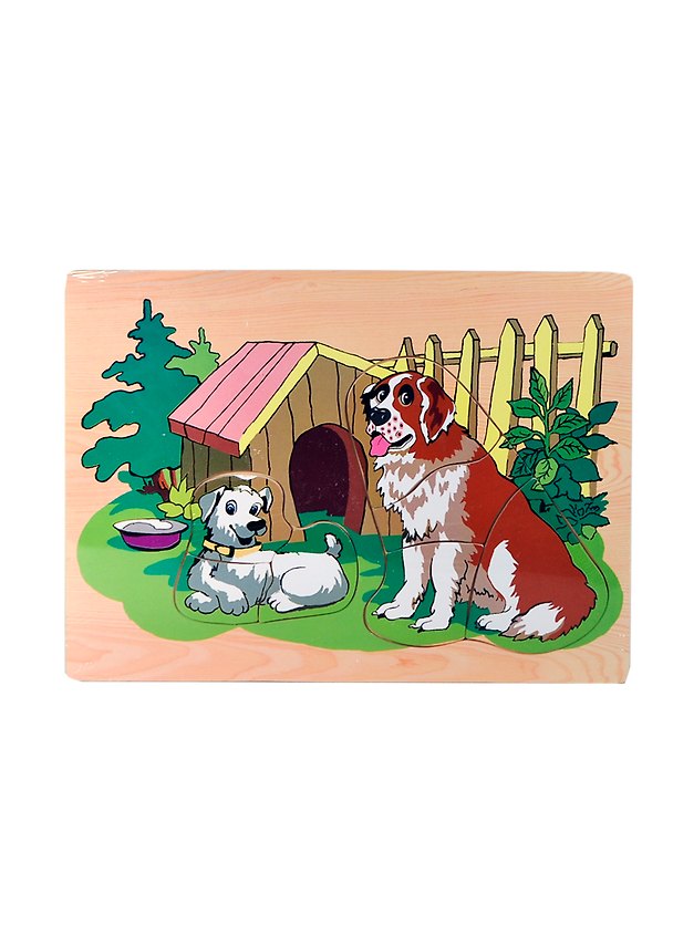Собака и щенок (D122) (развивающая деревянная игра) 2393675 — 1