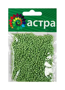 Набор д/творчества АСТРА Бисер 11/0 20гр 44 салат/непрозрачный