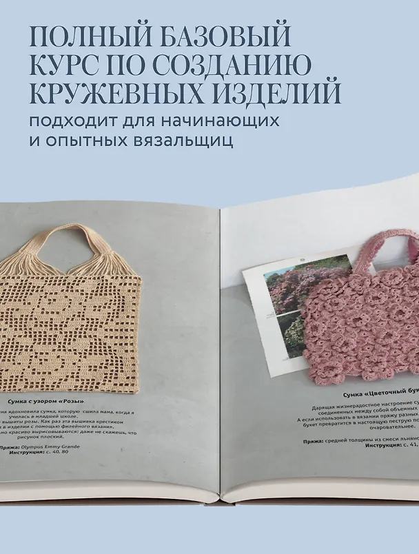 Книга Вязаное кружево в стиле ретро. 30 авторских проектов для вязания крючком (Маюми Каваи) — 8