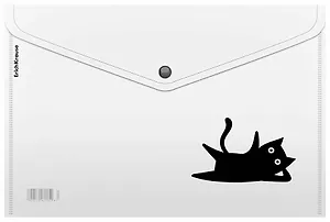 Папка-конверт А4 на кнопке "Clear Cat", пластик, Erich Krause