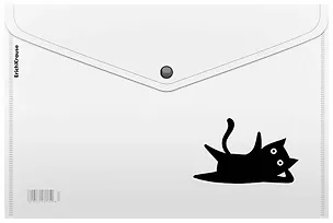 Папка-конверт А4 на кнопке "Clear Cat", пластик, Erich Krause 3170736