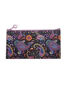 Пенал-косметичка 1отд. "Восточные мотивы" 20*10см, ткань, Оникс