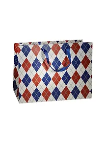 Пакет подарочный бумажный А3 45*33*10 "Английский ромб",муж., разноцвет., мат. ламинат, Хансибэг