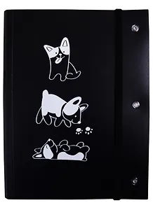 Папка для чертежей и рисунков А5 "Собачки" пластик, с 20 ПВХ файлами ф.А4