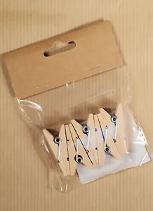 Набор для творчества Прищепки, 5шт неокраш малые(дерево)