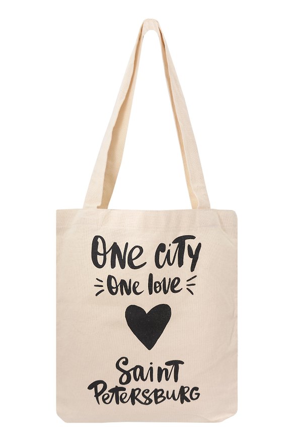 Сумка текстильная, One city/One love  58*35см 329632 — 1