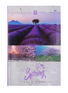 Ен5_7БцИ320_лам_вл 4026 Ежедневник BG "Лайт" 320 стр.А5 "Spring melody", интегр. переплет, мат. ламинация, выб. лак