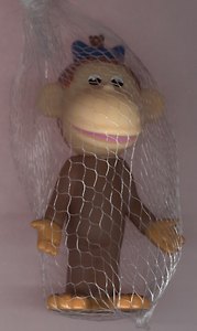 Игрушка для купания Обезьяна (29R) (174996) (Играем вместе) (пищалка) (0,6+) (сетка)