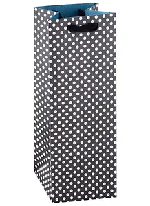 Пакет бутылочный 34*12,5*11 "Горошек" бум.мат.ламинат