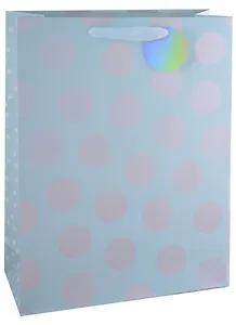 Пакет А3 32*42*11,5 "Silver dots" жен., бум., серебр.блестки сыпучки, тег