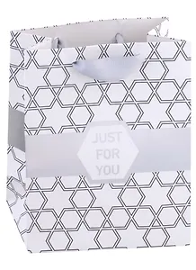 Пакет А6 14*11,5*6 "Grey and white" нейтр., бум.мат.ламинат