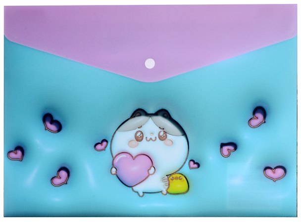 Папка -конверт «Kawaii. Котик 3D» А4 на кнопке, Be positive 3024967 — 1