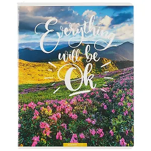 Тетрадь в клетку Academy Style, "Альпийские пейзажи", 96 листов, в ассортименте