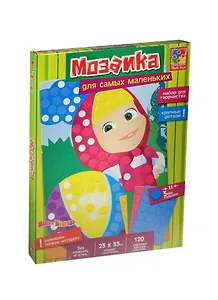 Весел. мозаика д/мал. Маша и Медведь (Маша и мяч) (VT4207-01) (23х33см) (3мм толщ.) (120 накл.) (3+) (коробка)