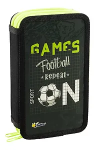 Пенал 2 отделения "Футбол ON" 19*11, молния