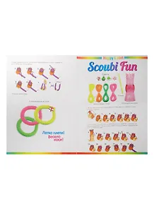 Happy Loom Scoubi Fun Набор для плетения браслетов (02208) (4 браслета) (4 веревочки+станок+крючок+4 подвески) (6+) (коробка)