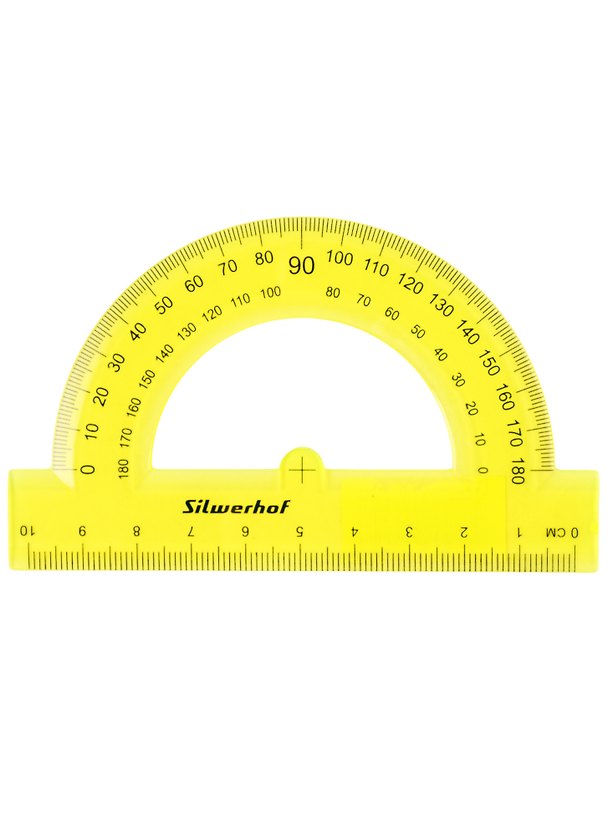 Транспортир 10 см, 180°, Silwerhof, в ассортименте 252684 — 1
