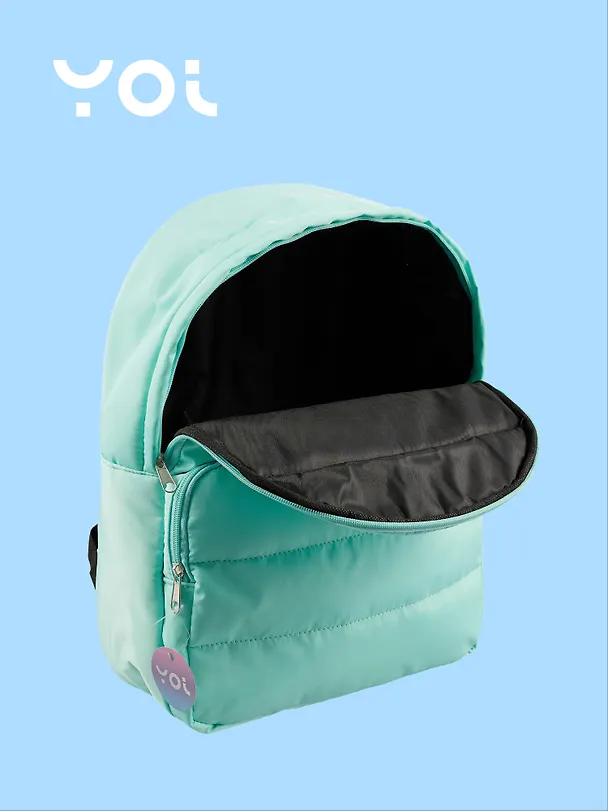 Рюкзак стёганый, для ноутбука 13.3", мятный, Yoi 3018017 — 3