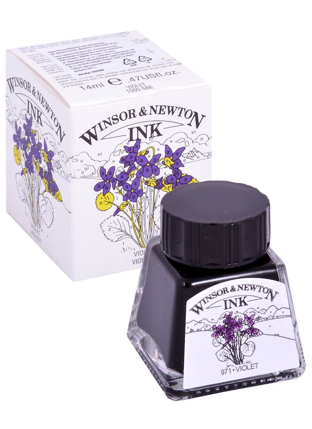 Тушь художественная фиолетовая, 14 мл, Winsor&Newton 261834 — 1