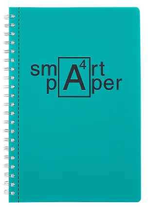 Тетрадь А4 80л кл. "Smart. Зеленый" гребень, цветн.пластик с печатью, перфорация, вырубка под кольца, инд.уп. 3084002
