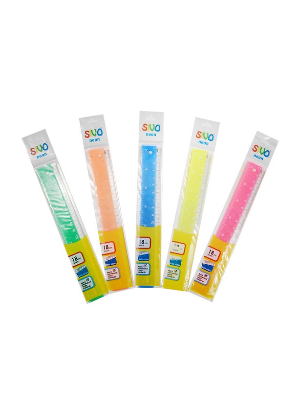 Линейка 18 см, пластиковая «Neon», Sivo, в ассортименте 239822 — 1