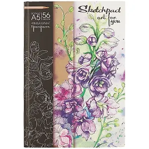 Скетчбук «Цветы», 56 листов, 4 вида бумаги, А5