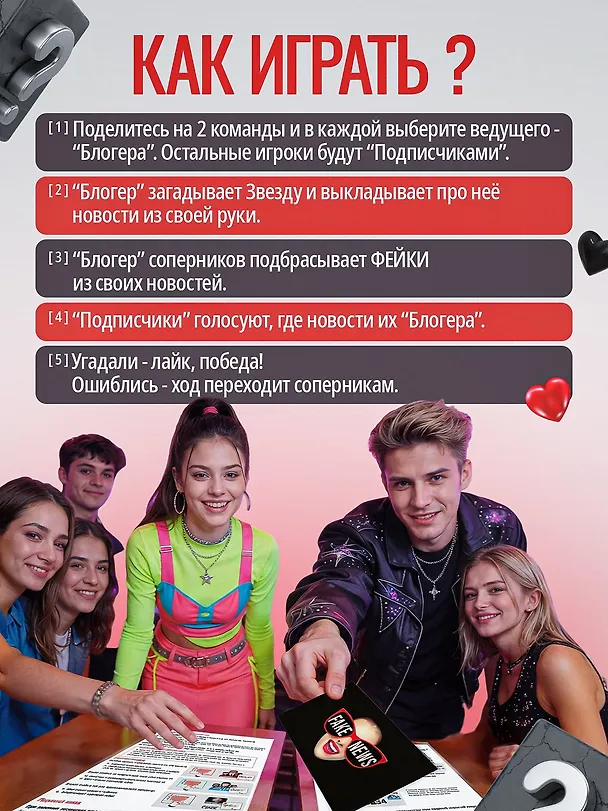 Настольная игра для компании 18+  "FAKE NEWS" 3154460 — 2