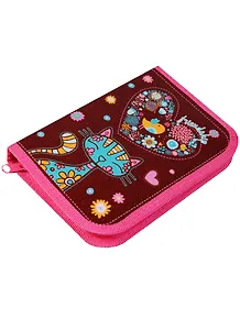 Пенал школьный 1 отделение "Кошка-подружка"