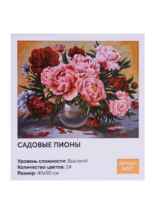 Картина по номерам Art Idea 40*50см. Садовые пионы (B057) — 2716474 — 1