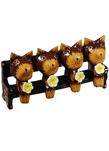 Сувенир дерево Котятки на скамейке (18х11) (873419)