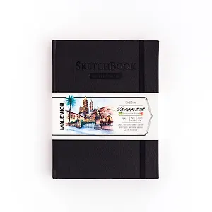 Скетчбук 150*200 50л "Veroneze" черный, акварель., 200г/м2