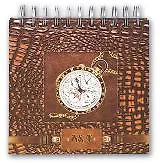 Алфавитная книга 150*150 56л "ЧАСЫ" 7БЦ, вырубка, выб.УФ-лак, на спирали, инд.уп., Феникс 230406