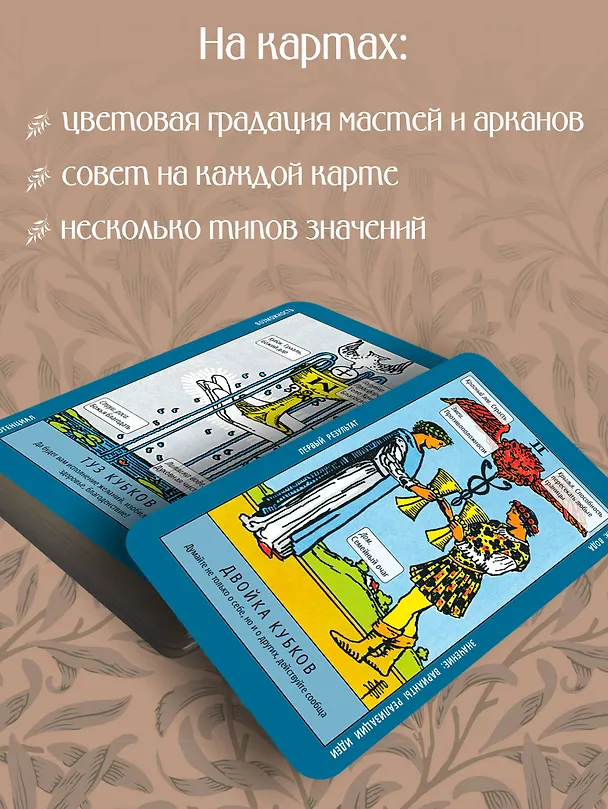Книга Обучение таро. Колода Уэйта с подсказками на карте и книгой с раскладами (Элис Ким) — 7