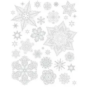 Новогоднее оконное украшение "Снежинки"