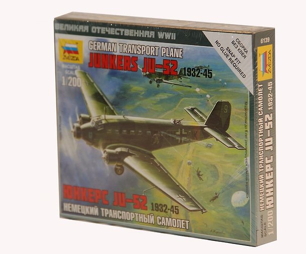 Сборная модель ЗВЕЗДА, Самолет Немецкий Юнкерс Ю-52 (1:72) 2282215 — 1