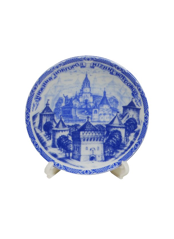 Магнит-тарелка Нижний Новгород с подставкой (фарфор) (D7) (026-7-7-76) 2365140 — 1