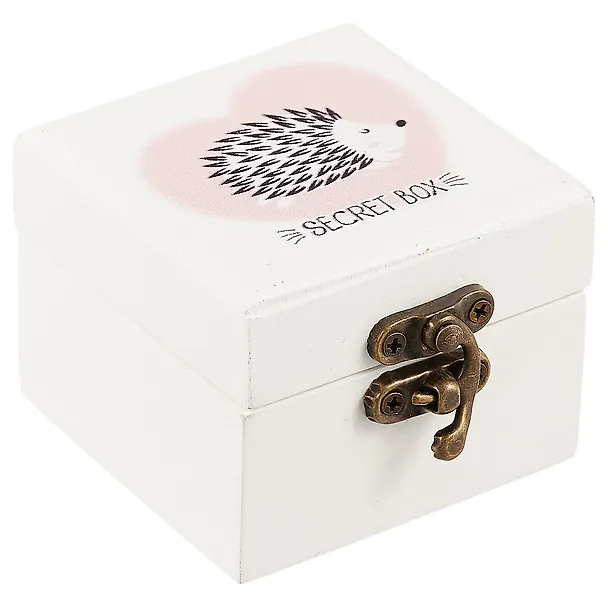 Шкатулка с зеркалом Ежик Secret box (дерево) (6,5*6,5*5см) 2658927 — 1