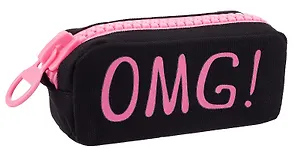 Пенал с большой молнией "OMG", 21.5 х 10.5 см