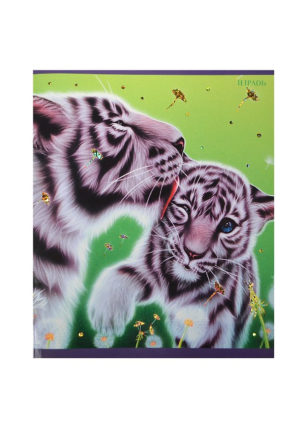 Тетрадь общая «The art of Kentaro Nishino. Белые тигры», 48 листов в клетку, А5, в ассортименте - Unnika 231934 — 1
