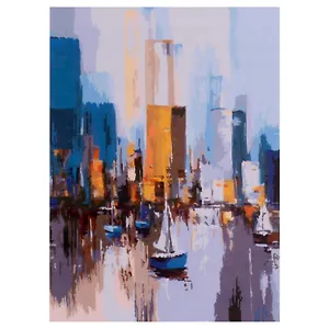 Холст с красками по номерам "Корабли", 30 х 40 см