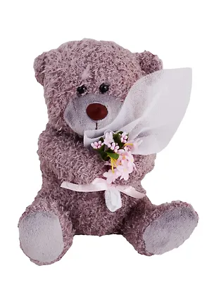 Игрушка мягкая Fluffy Family Мишка с букетом,  20см 681559 2783324
