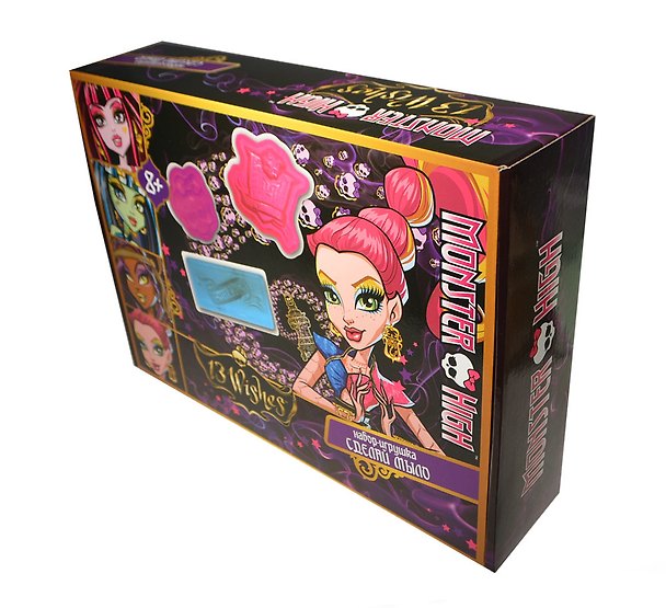 Набор-игрушка Сделай мыло Monster High (85010) (основа 100гр.+красители 3шт.+емкость+ложка+форма 3шт.) (8+) (коробка) 2404485 — 1